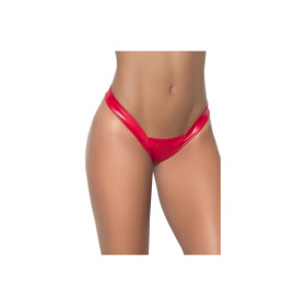 String rouge wetlook coupe Brésilielne 